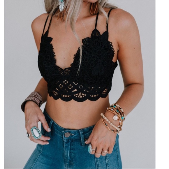 💗 White lace bralet sexy boho double strap - Picture 9 of 10